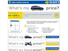 Tablet Screenshot of mycarprice.com.au